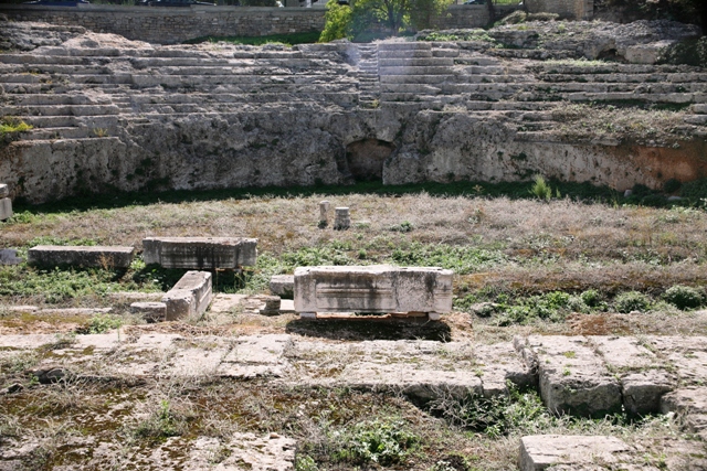 Ancient Corinth - The Roman Odeon theatre of ancient Corinth